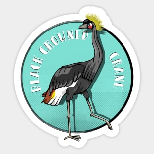 Black Crowned Crane Sticker